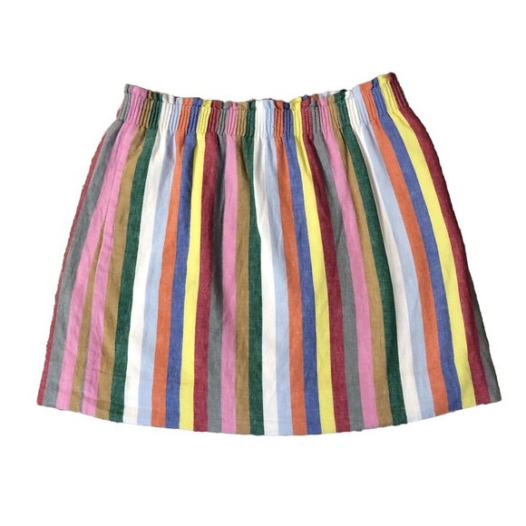 J Crew Striped Skirt Womens 12 Used - Picture 4 of 16